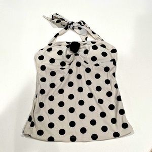 Black and White Tankini Swim Top